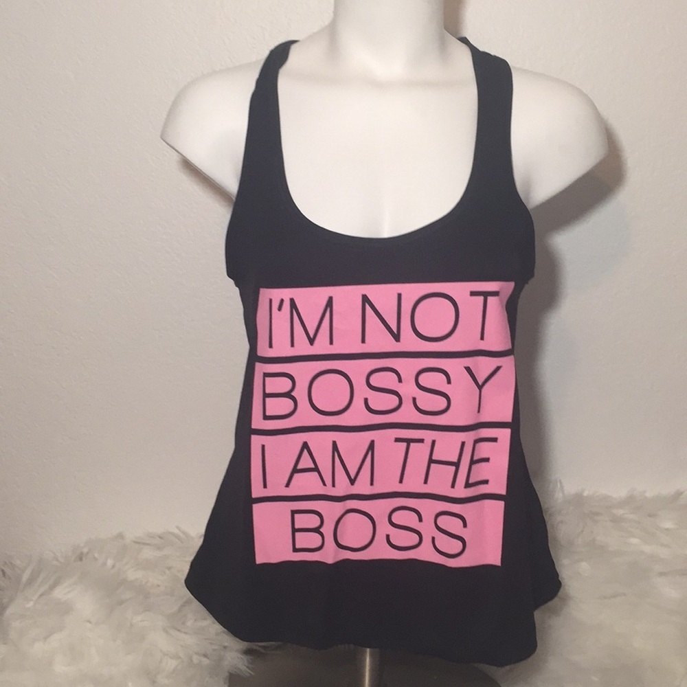 “I’m not Bossy I’m the Boss” logo workout tank